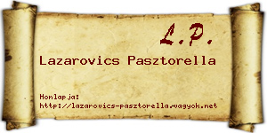 Lazarovics Pasztorella névjegykártya